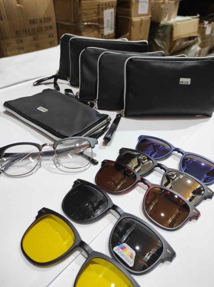 Gafas de sol magnéticas ópticas polarizadas 5 en 1