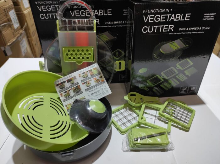 Juego de picador de verduras de mano 9 en 1