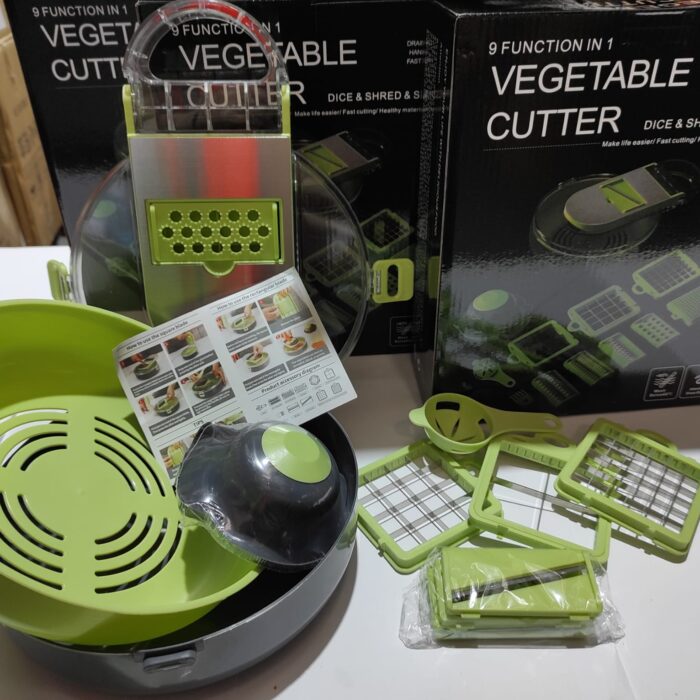 Juego de picador de verduras de mano 9 en 1