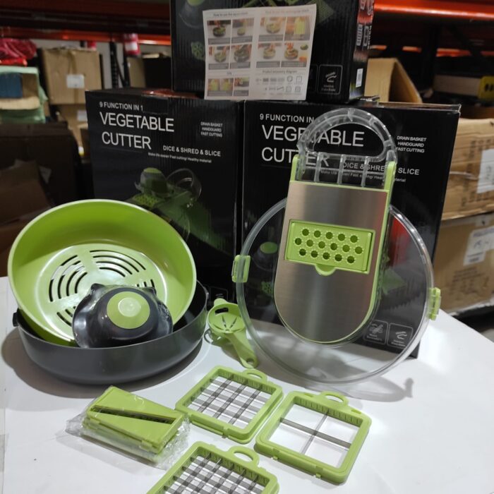 Juego de picador de verduras de mano 9 en 1