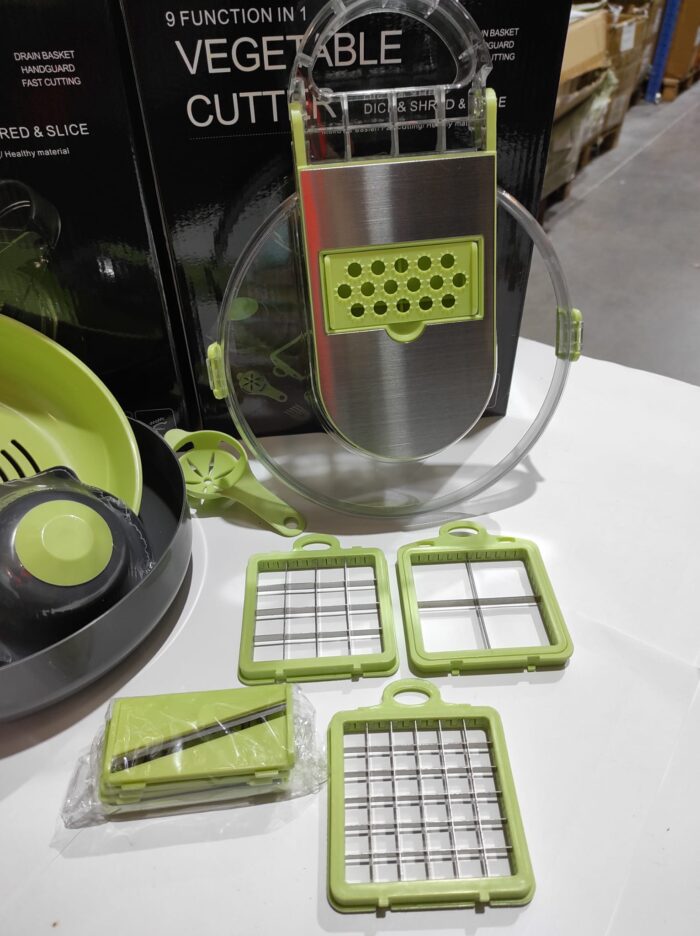 Juego de picador de verduras de mano 9 en 1