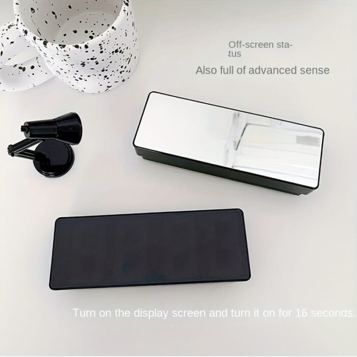 ab3b15a5db3d2d14931a2dc7bed61c8e.jpg 1pc Latest Digital Clock, LED Alarm Clock For Bedroom, Electronic Desktop Clock With Temperature Display, Adjustable Brightness, 12/24 Hours, Hour Clock For Bedroom (No Battery And Adapter)