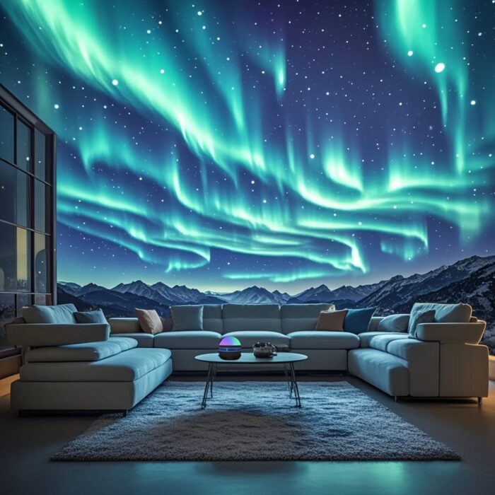 c74d3aef-879e-4b5a-b3c0-8ba432e7b5cf.jpg Northern Lights Projector with Remote Control, USB Powered, Non-Rechargeable Battery - Ideal for Game Room, Bedroom, Living Room - Perfect Christmas Gift for Boys and Girls, Black Plastic