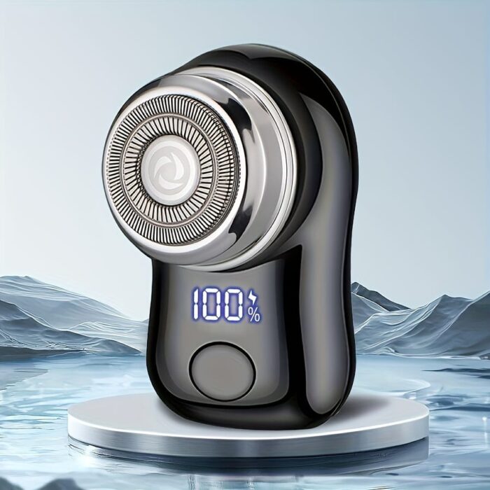 Compact Men's Electric Shaver with USB Charging, Digital Display, Portable Design - Ideal for Business Trips