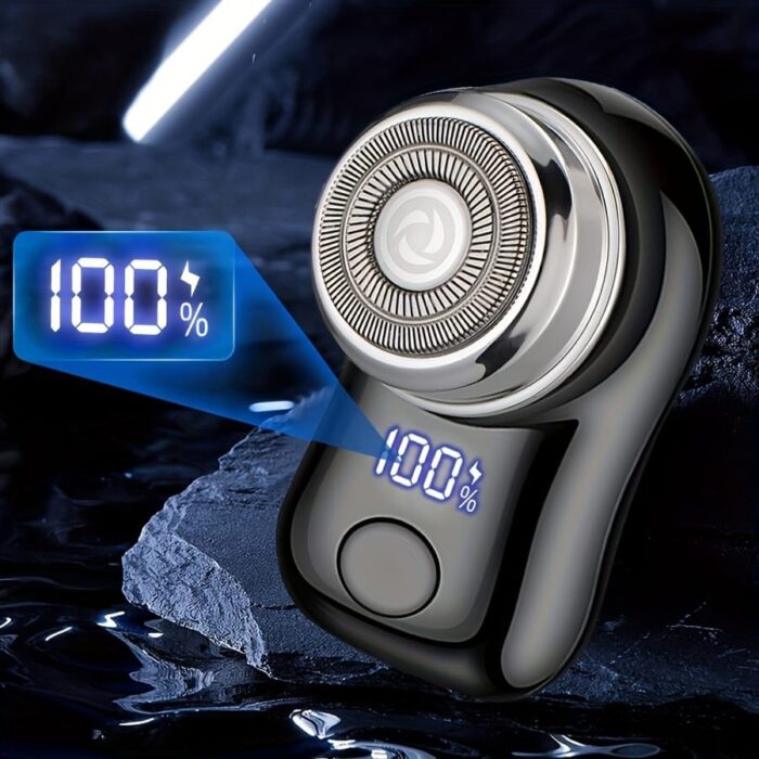 Compact Men's Electric Shaver with USB Charging, Digital Display, Portable Design - Ideal for Business Trips