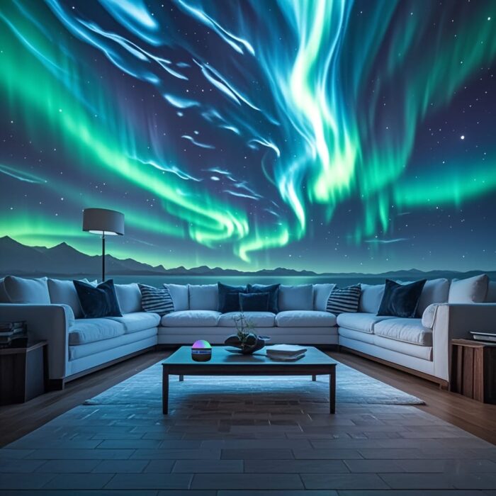 d65ed20d-e8b7-4c5a-9b02-d62bc9a71ba2.jpg Northern Lights Projector with Remote Control, USB Powered, Non-Rechargeable Battery - Ideal for Game Room, Bedroom, Living Room - Perfect Christmas Gift for Boys and Girls, Black Plastic