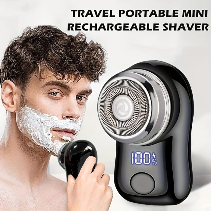 Compact Men's Electric Shaver with USB Charging, Digital Display, Portable Design - Ideal for Business Trips