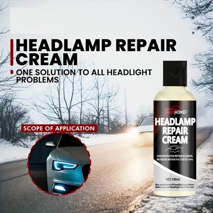 100ml Car Headlight Restoration Kit - Crystal Clear Coating for Enhanced Shine & Scratch Repair, Anti-Yellowing Treatment for Headlights, PE Material