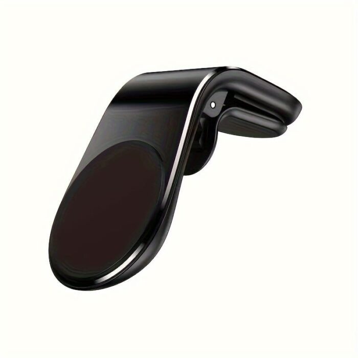 L-Shaped Universal Air Vent Metal Car Phone Mount, Aluminum Alloy, Magnetic, Rust Resistant, with Air Conditioner Outlet Mounting Type for Car