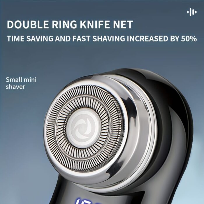 Compact Men's Electric Shaver with USB Charging, Digital Display, Portable Design - Ideal for Business Trips