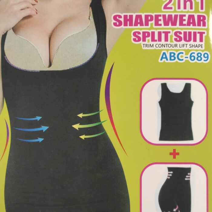 Faja moldeadora 2 en 1 negro s/m ( camiseta + faja )